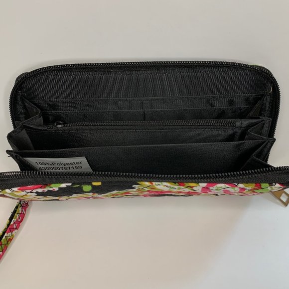 Cotton Quilted Paisley 3/4 Zip Wallet - Picture 3 of 4